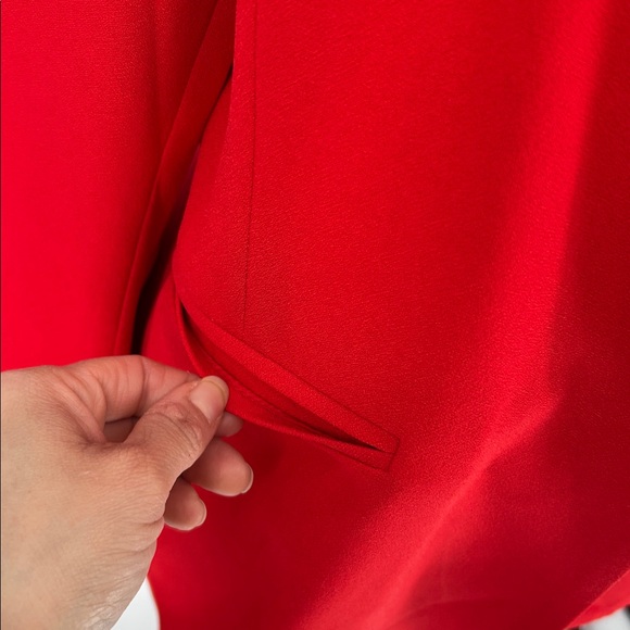 Adrienne Vittadini/Sandro Red Open-Front Blazer (Size Medium) - Picture 4 of 11
